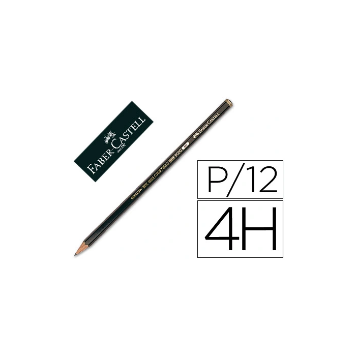 Faber Castell Lápices de Grafito 9000 4H Ecolápiz Co2 Neutral Unidad 0 Faber Castell Lápices de Grafito 9000 4H Ecolápiz Co2 Neutral Unidad 0