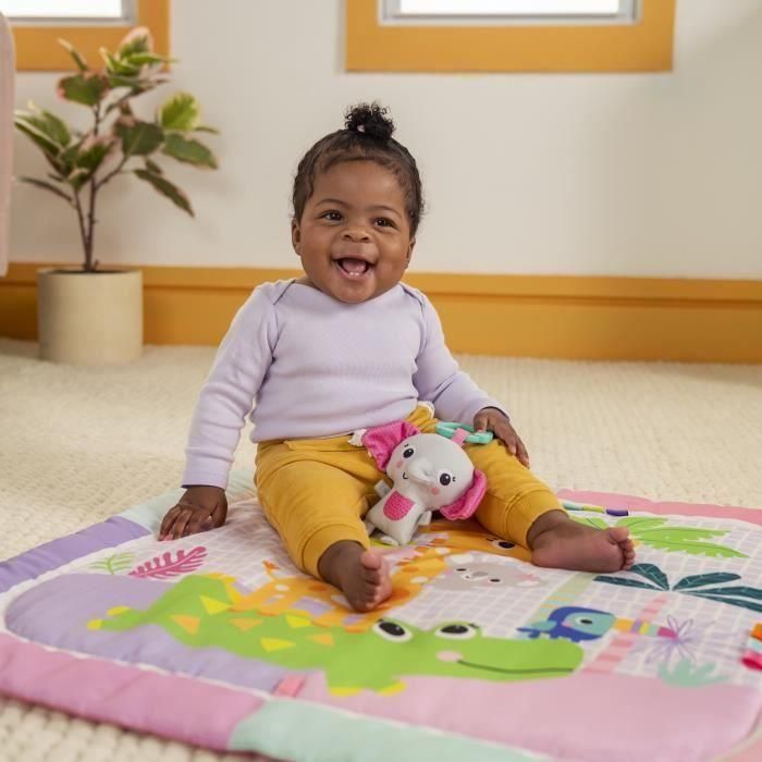 Alfombra de actividades plegable para bebé BRIGHT STARTS - Rosa jungla - Arco con juguetes sensoriales y musicales, espejo 4 Alfombra de actividades plegable para bebé BRIGHT STARTS - Rosa jungla - Arco con juguetes sensoriales y musicales, espejo 4