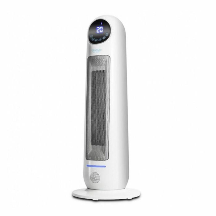 Cecotec Ready Warm 10100 Smart Ceramic Calefactor Cerámico 2200 W con Mando a Distancia, Oscilación, Temporizador y Termostato Blanco