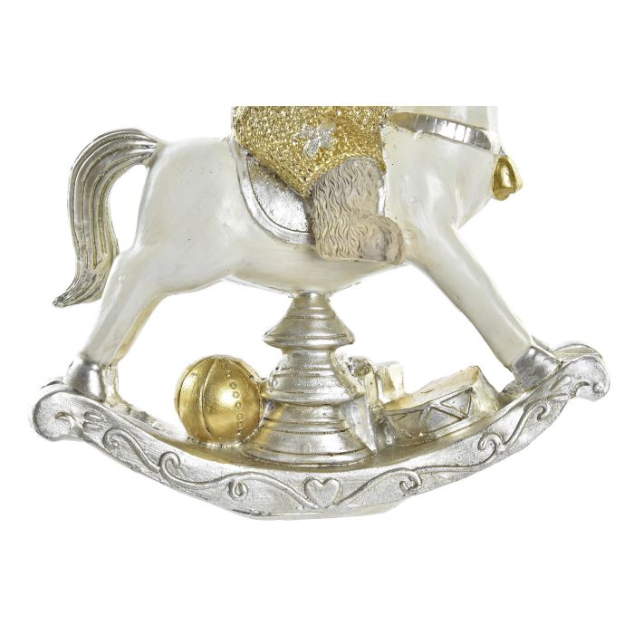 DKD Home Decor Figura Navidad Moderna Caballo Resina Dorado Blanco 6.5 x 15 x 13 cm 2 DKD Home Decor Figura Navidad Moderna Caballo Resina Dorado Blanco 6.5 x 15 x 13 cm 2