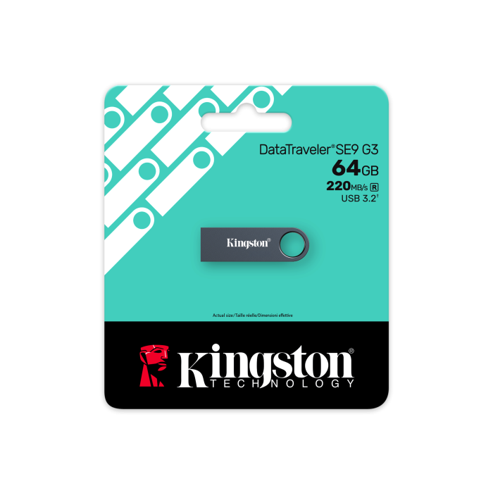 Memoria USB Kingston DataTraveler SE9 G3 USB 3.2 64 GB Negro 3