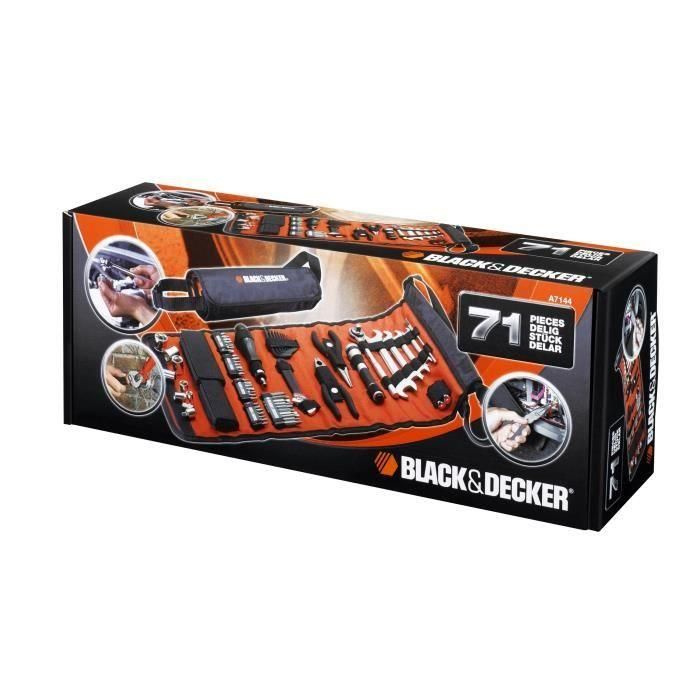 BLACK & DECKER Bolsa enrollable con 71 accesorios para mecánica de automóviles 2 BLACK & DECKER Bolsa enrollable con 71 accesorios para mecánica de automóviles 2