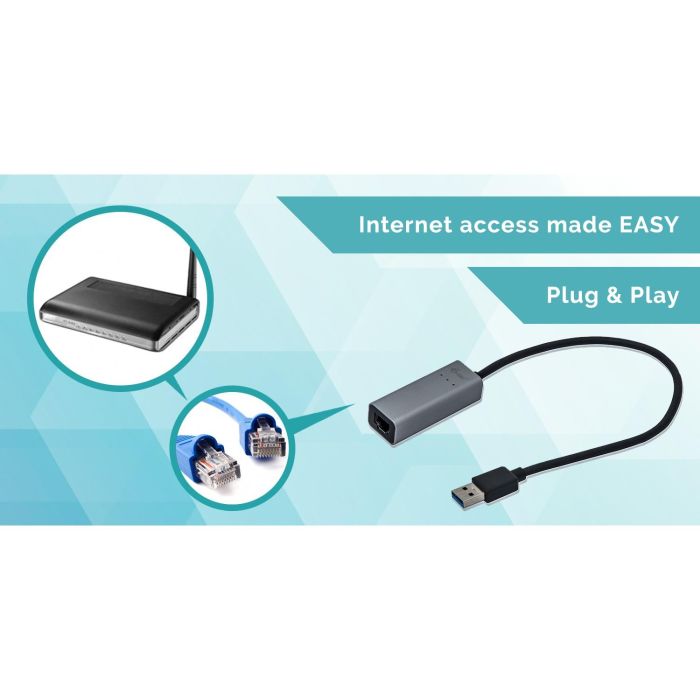 Cable USB i-Tec U3METALGLAN Gris 7