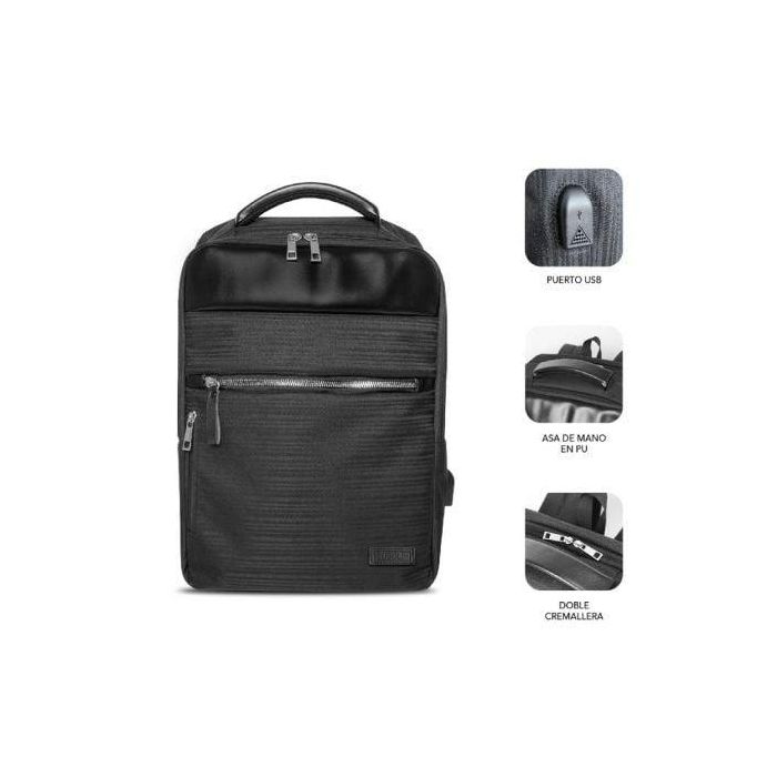 SUBBLIM MOCHILA BUSINESS V2 AP 16'' NEGRO maletines para portátil 40,6 cm (16") 1 SUBBLIM MOCHILA BUSINESS V2 AP 16'' NEGRO maletines para portátil 40,6 cm (16") 1