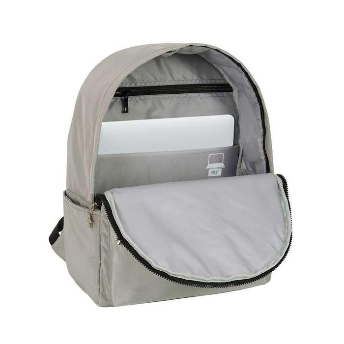 Mochila para Portátil Minnie Mouse Teen Sand Gris claro 31 x 40 x 16 cm 1