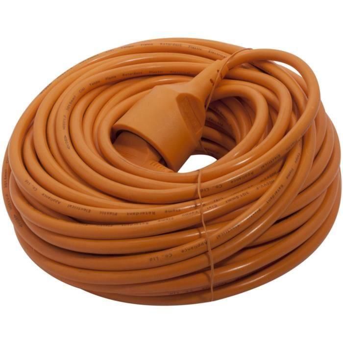 CHACON-Cable de extensión HO5VVF 3 x 1,5 mm² 25 m - Naranja CHACON-Cable de extensión HO5VVF 3 x 1,5 mm² 25 m - Naranja