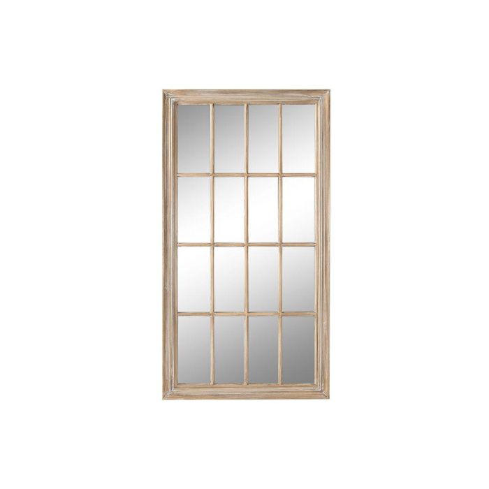 Espejo de pared Home ESPRIT Natural Ventana Decapé 68 x 4 x 128 cm