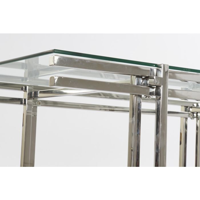 DKD Home Decor Mesa Centro Chic Plateado Cristal 60 x 45 x 120 cm 3 DKD Home Decor Mesa Centro Chic Plateado Cristal 60 x 45 x 120 cm 3