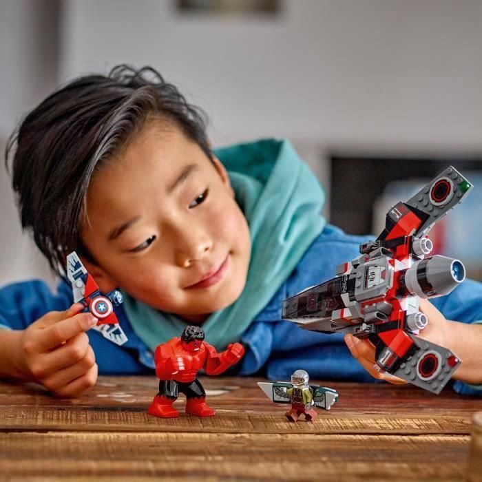 LEGO Marvel 76292 Capitán América vs Hulk Rojo - Avión de combate para construir 3 LEGO Marvel 76292 Capitán América vs Hulk Rojo - Avión de combate para construir 3