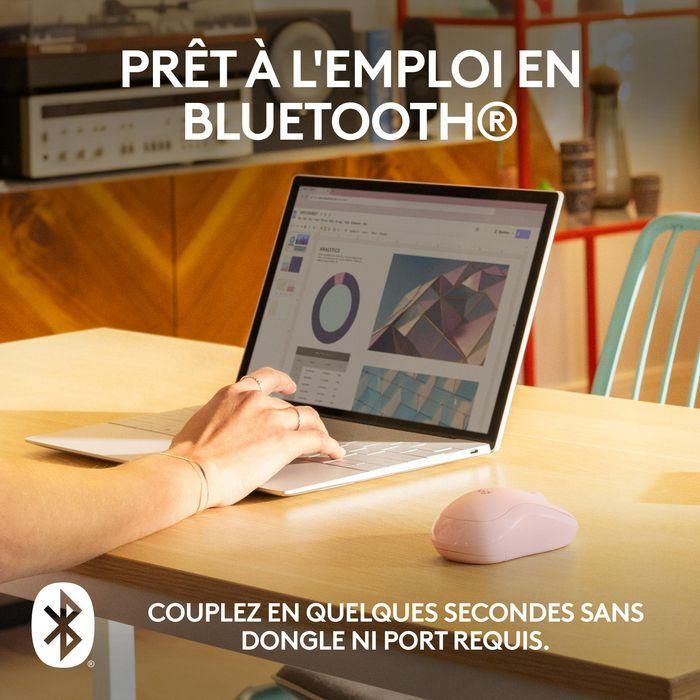 Logitech M240 Ratón Bluetooth Silencioso, 90% Menos Ruido de Clic, 18 Meses Autonomía de Batería, Diseño Ambidextro y Compacto para Viaje 10