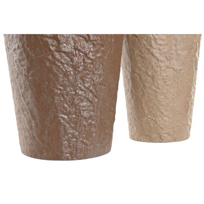 Jarron Moderno DKD Home Decor Beige Dorado 28 x 52 x 29 cm Set de 2 (2 Unidades) 2 Jarron Moderno DKD Home Decor Beige Dorado 28 x 52 x 29 cm Set de 2 (2 Unidades) 2