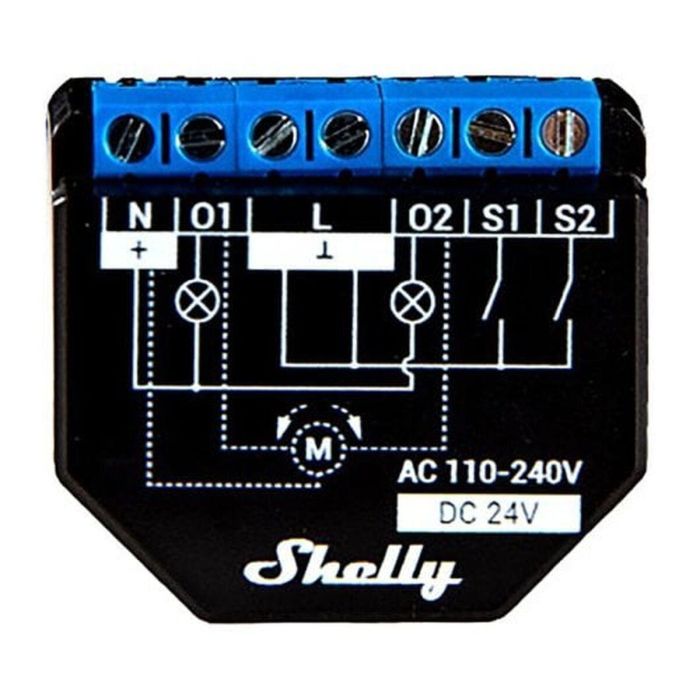 Shelly Módulo switch Wi-Fi BT Plus 2PM 8