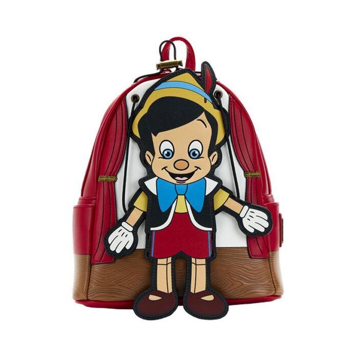 Loungefly Mochila Pinocho Disney 26cm Piel Vegana Detalles Aplicados y Bordados