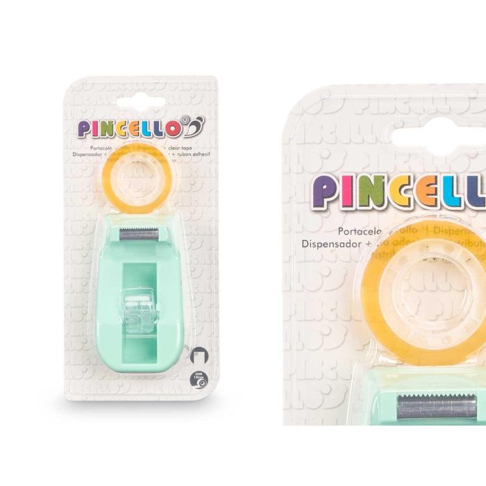 Pincello Portarrollos de Celo Plástico para 1 Rollo, Colores Surtidos (Morado, Rosa, Verde), 10.2 x 6 x 6 cm (24 Unidades) 2 Pincello Portarrollos de Celo Plástico para 1 Rollo, Colores Surtidos (Morado, Rosa, Verde), 10.2 x 6 x 6 cm (24 Unidades) 2