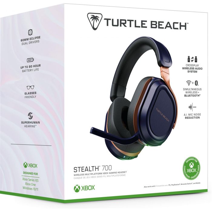 Turtle Beach Stealth 700 GEN 3 Auriculares Inalámbricos para Juego Xbox Series X|S, Xbox One Cobalt 2