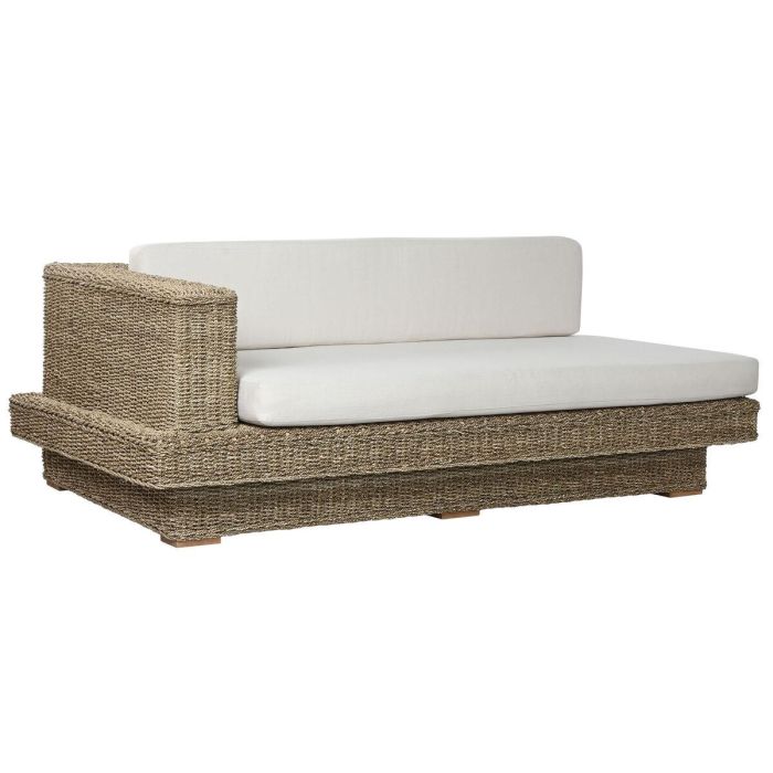 DKD Home Decor Indo 1c25 Sofá de Jardín/Salón Natural Fibra y Teca, Set 3 Piezas con Cojines, 192 cm Ancho 8 DKD Home Decor Indo 1c25 Sofá de Jardín/Salón Natural Fibra y Teca, Set 3 Piezas con Cojines, 192 cm Ancho 8