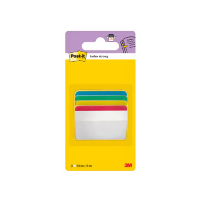 Post-It Notas Adhesivas Rigidas 51x38 mm Rojo Azul Verde Amarillo - 4uds Sin Dispensador Std 4x6