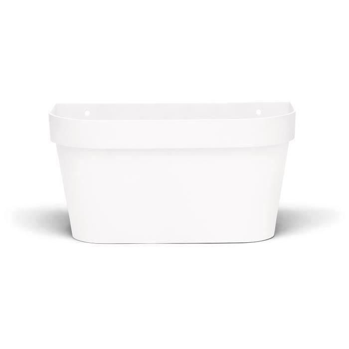 Garden Id 05012101 Maceta de pared Star Blanco 36 x 16 cm con reserva de agua y rebosadero, reciclada y 100% reciclable Garden Id 05012101 Maceta de pared Star Blanco 36 x 16 cm con reserva de agua y rebosadero, reciclada y 100% reciclable