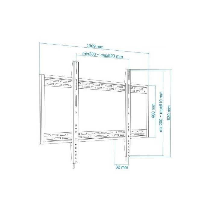 TooQ Soporte de Pared Fijo LP41130F-B para TV de 60 a 100 Pulgadas / hasta 130kg Negro 4