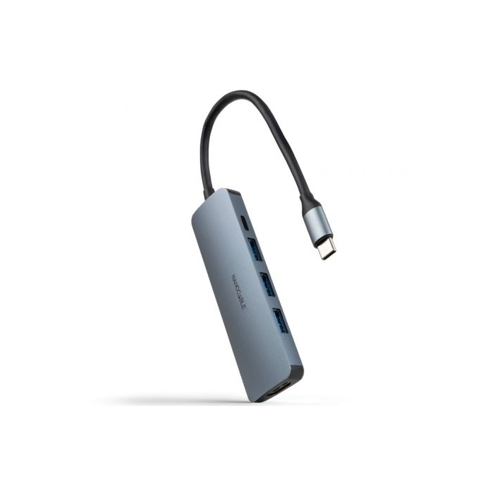 Nanocable 10.16.4605 Concentrador USB-C 5 en 1: 3x USB 3.0, HDMI 4K@30Hz, Power Delivery 100W, Gris Aluminio Nanocable 10.16.4605 Concentrador USB-C 5 en 1: 3x USB 3.0, HDMI 4K@30Hz, Power Delivery 100W, Gris Aluminio