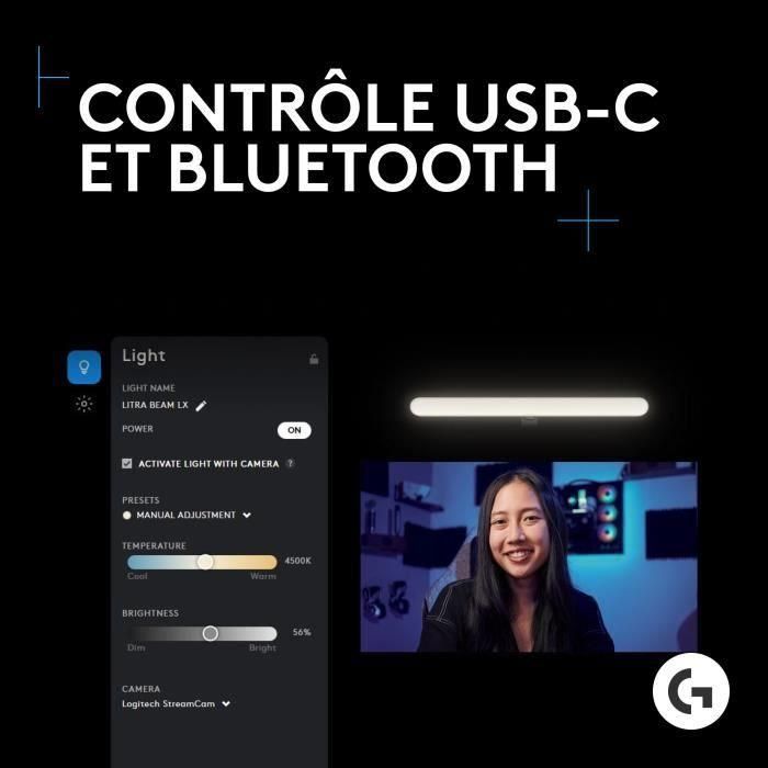 Iluminación de acento RGB dual: Litra Beam LX muestra tonos de piel naturales y una apariencia radiante, iluminación de acento frontal Al 5
