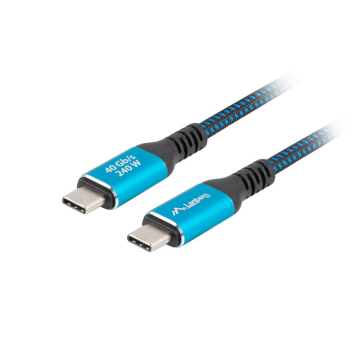 Lanberg CA-CMCM-45CU-0020-BK cable USB USB 3.2 Gen 2 (3.1 Gen 2) 2 m USB C Negro, Azul Lanberg CA-CMCM-45CU-0020-BK cable USB USB 3.2 Gen 2 (3.1 Gen 2) 2 m USB C Negro, Azul
