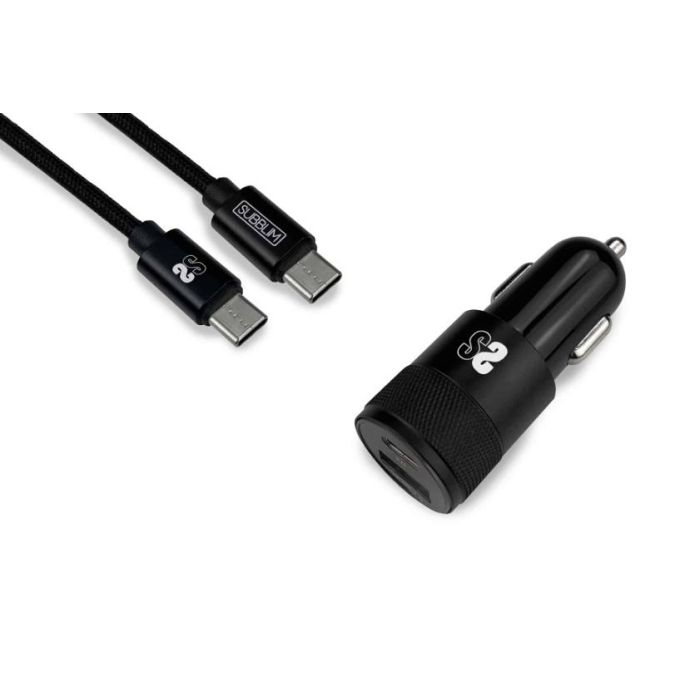 SUBBLIM Cargador coche Dual PD20W+QC3.0+C to C/Lightning B