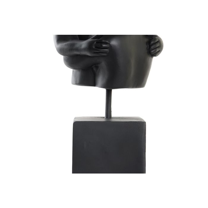 Figura Moderno DKD Home Decor Negro Dorado 13.5 x 37.5 x 15.5 cm (2 Unidades) 1