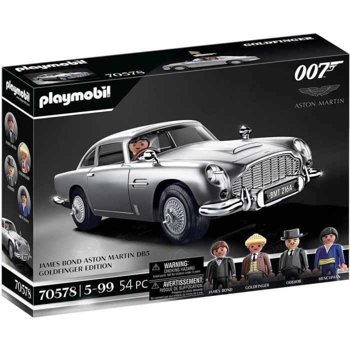 Playmobil James Bond Aston Martin DB5 Goldfinger con gadgets, asiento eyector y matrículas giratorias, vehículo icónico de 007 0 Playmobil James Bond Aston Martin DB5 Goldfinger con gadgets, asiento eyector y matrículas giratorias, vehículo icónico de 007 0