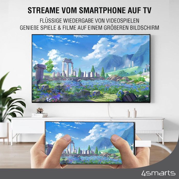 4smarts USB-C auf HDMI Kabel 2m. wei 5 4smarts USB-C auf HDMI Kabel 2m. wei 5