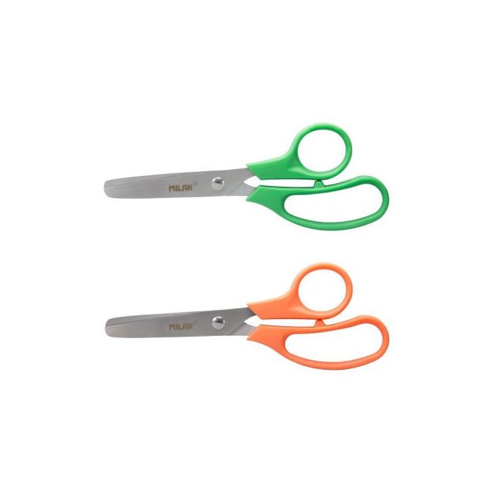 Milán Tijeras Escolares Básicas 13,3 cm Mango Plástico Cuchilla Acero Inoxidable Colores Surtidos Expositor 24 Unidades 1 Milán Tijeras Escolares Básicas 13,3 cm Mango Plástico Cuchilla Acero Inoxidable Colores Surtidos Expositor 24 Unidades 1
