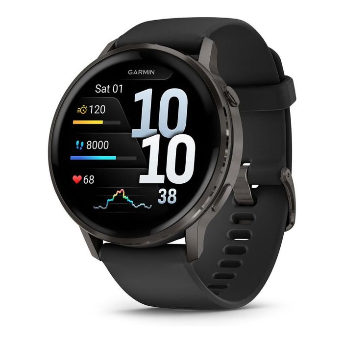 Garmin Venu 4 Reloj Inteligente 45mm Silicona Negro/Gris Fundido