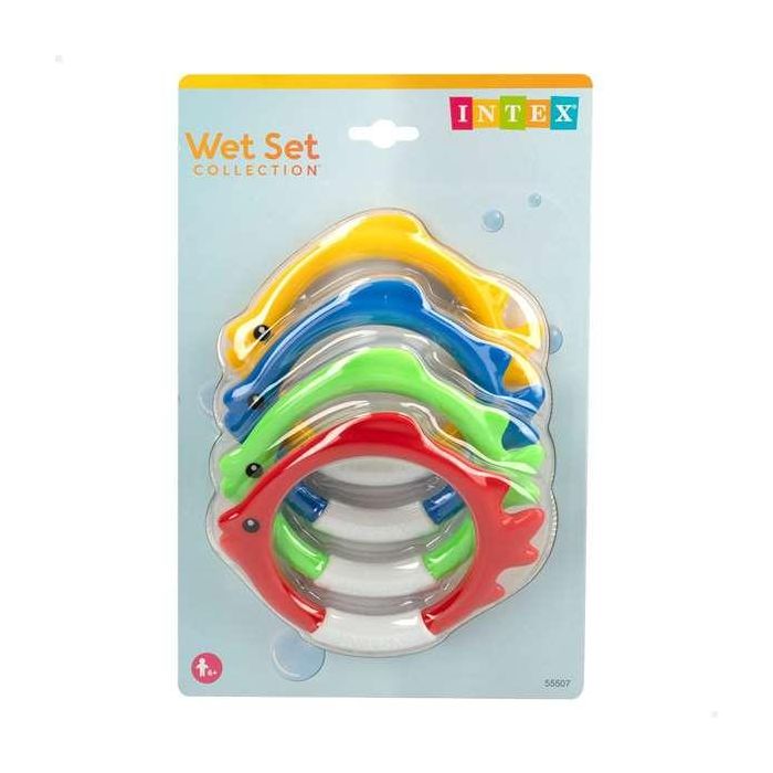 Juegos acuatico fun peces aros (blister 4 piezas) 4 Juegos acuatico fun peces aros (blister 4 piezas) 4
