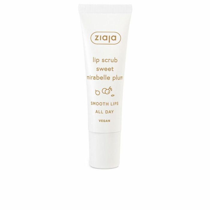 Ziaja Exfoliante Labial de Azúcar Sweet Mirabelle Plum 12 ml - Vegano para Labios Agrietados, Suaviza, Alisa e Hidrata, Elimina Piel Muerta
