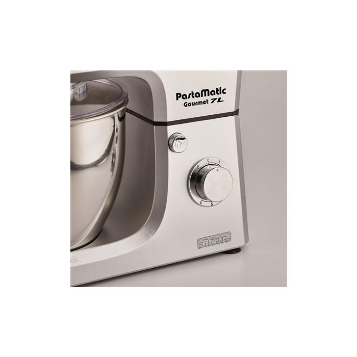 Ariete 1598/1 Robot de Cocina Gourmet 7L con Jarra de Vidrio 1.5L, Acero Inoxidable y Accesorios - Pastamatic 6 Ariete 1598/1 Robot de Cocina Gourmet 7L con Jarra de Vidrio 1.5L, Acero Inoxidable y Accesorios - Pastamatic 6