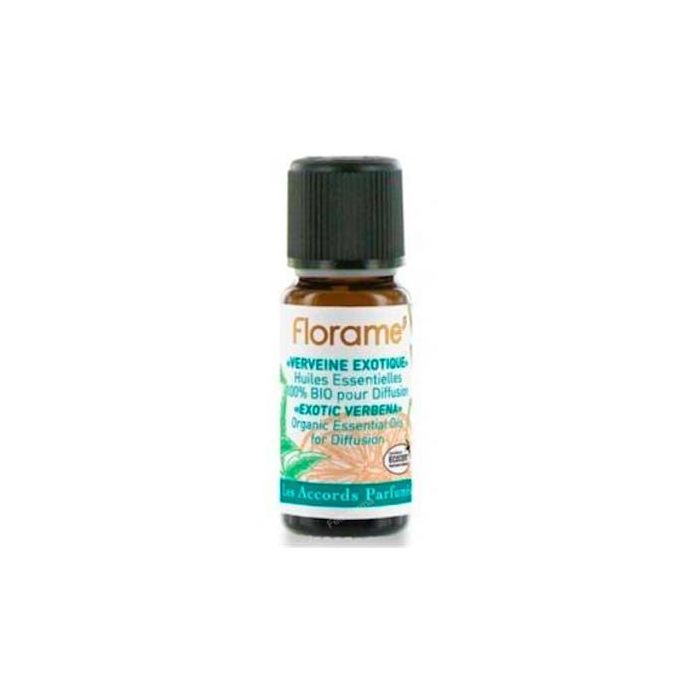 FLORAME Aceite Esencial Verbena Exótica Bio 10ml, Cítrico y Relajante para Difusor, Certificado Ecocert Vegano