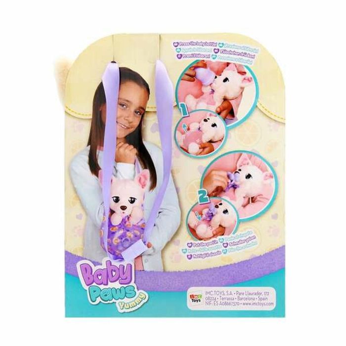 Imc Toys Peluche cachorro Yummy Baby Paws con sonido y bolsa transportable personalizada - modelos surtidos, edad 3+ años 11