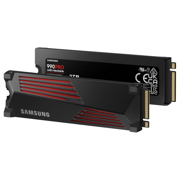 Samsung MZ-V9P2T0 2TB M.2 990 PRO Heatsink NVMe PCIe 4.0 x 4 SSD 7450 MB/s