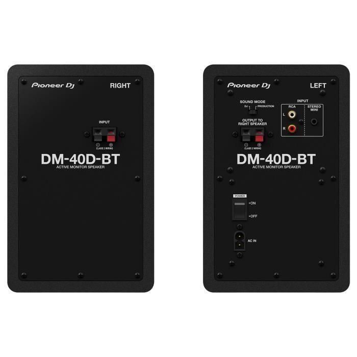 Pioneer DJ PIO4573201242488 DM-40D-BT Par de Altavoces Monitorización Bluetooth Bass Reflex 2x19W DJ/Producción Negro 2 Pioneer DJ PIO4573201242488 DM-40D-BT Par de Altavoces Monitorización Bluetooth Bass Reflex 2x19W DJ/Producción Negro 2