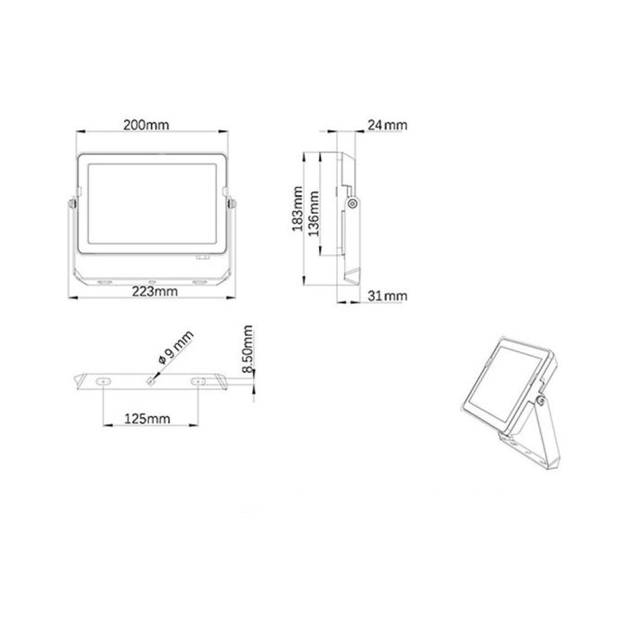 Proyector 50w 4750lm 6500k ip65 911401864484 philips 1