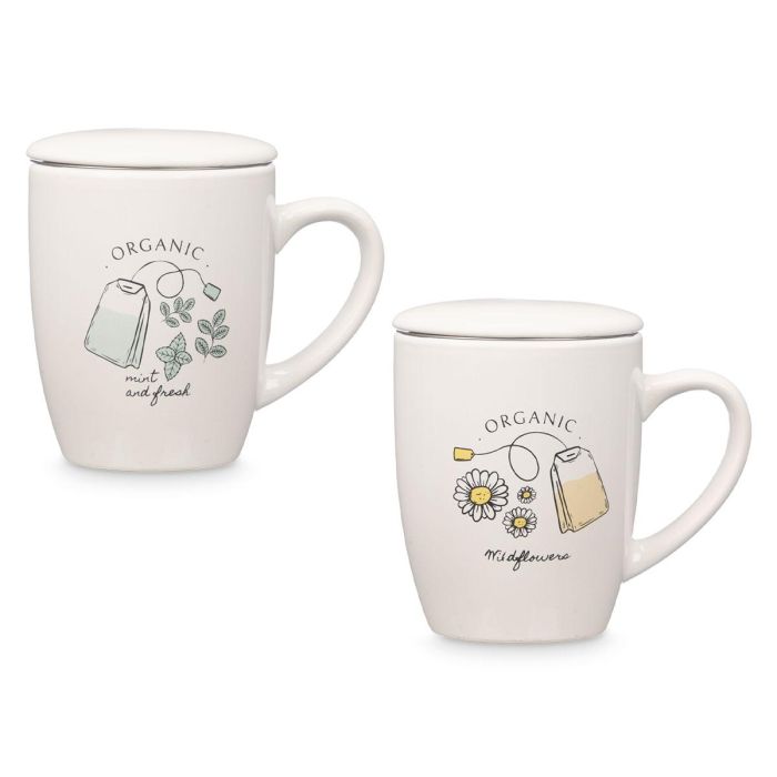 Taza Porcelana Organic Tapa Filtro Surtidos 340Ml Vessia 12X10CM (24 Unidades) 1 Taza Porcelana Organic Tapa Filtro Surtidos 340Ml Vessia 12X10CM (24 Unidades) 1