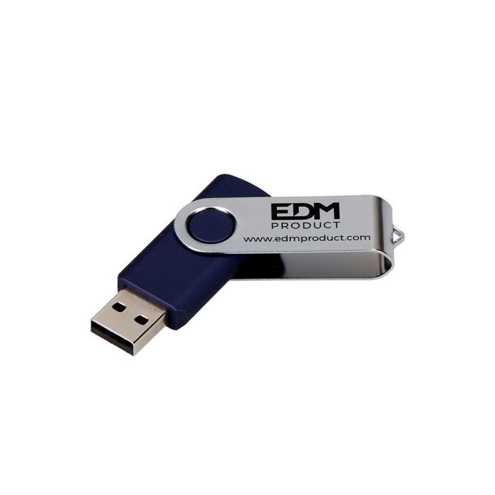 Edm Pendrive 16GB Metal/PVC Azul/Plata 0 Edm Pendrive 16GB Metal/PVC Azul/Plata 0