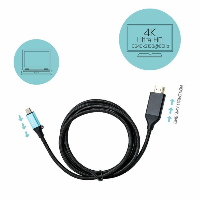 Cable USB-C a HDMI i-Tec C31CBLHDMI60HZ2M Negro 2 m 4K Ultra HD 2 Cable USB-C a HDMI i-Tec C31CBLHDMI60HZ2M Negro 2 m 4K Ultra HD 2