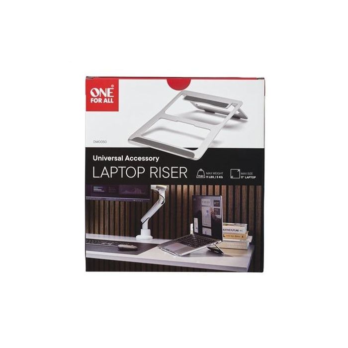 One For All DM0050 Elevador de Laptop Universal Plegable y Portátil con Silicona Antideslizante y Refrigeración 4