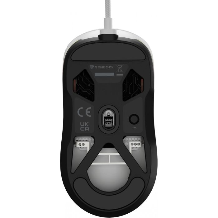 GENESIS Krypton 660 Ratón Gaming Óptico Ambidextro 12000 DPI, Ultraligero 49g, Cable USB Paracord, Huano Purple 90M Clicks, Blanco 2 GENESIS Krypton 660 Ratón Gaming Óptico Ambidextro 12000 DPI, Ultraligero 49g, Cable USB Paracord, Huano Purple 90M Clicks, Blanco 2