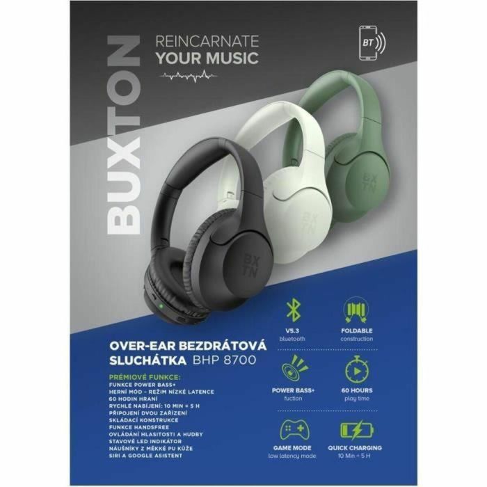 Auriculares inalámbricos supraaurales - Buxton - BHP 8700 NEGRO 3 Auriculares inalámbricos supraaurales - Buxton - BHP 8700 NEGRO 3