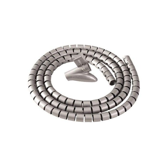 Fellowes Organizador de Cables Plateado Cablezip - 2m, 20mm, Personalizable, Reutilizable