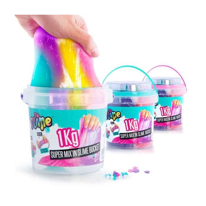 Cubo super slime 1kg con bolitas de colores para mezclar13,20x13,20x12,50 cm - modelos surtidos 4 Cubo super slime 1kg con bolitas de colores para mezclar13,20x13,20x12,50 cm - modelos surtidos 4