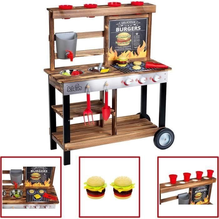 Klein 2368 Cocina de Madera para Niños, temática de verano, picnic y playa, con 23 accesorios 2
