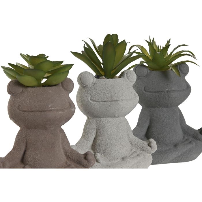 Planta Shabby DKD Home Decor Marron Gris Claro 5 x 11 x 8.5 cm (24 Unidades) 1 Planta Shabby DKD Home Decor Marron Gris Claro 5 x 11 x 8.5 cm (24 Unidades) 1